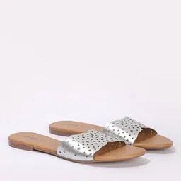 Women Laser-Cut Slip-On Flat Sandals-image-85