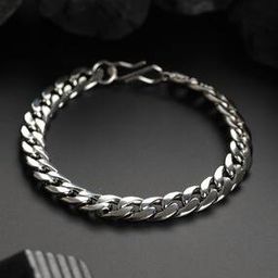 Silver-Plated Bracelet with S-Hook Closure-image-80