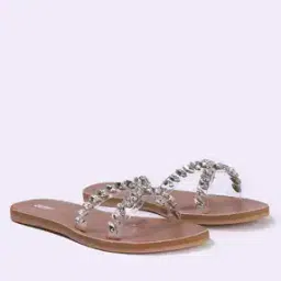 Women Criss-Cross Strap Slip-On Sandals-image-96