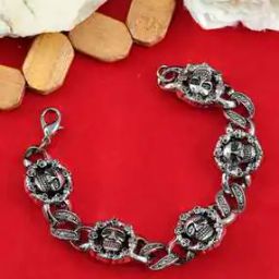 Men Silver-Plated Bracelet-image-6