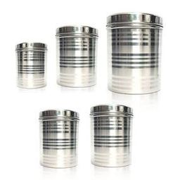 Set of 5 Stainless Steel Storage Canisters-23