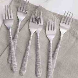 Set of 6 Stainless Steel Glister Elke Forks-image-82