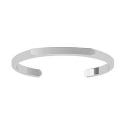 Men Silver-Plated Partially-Open Kada-48
