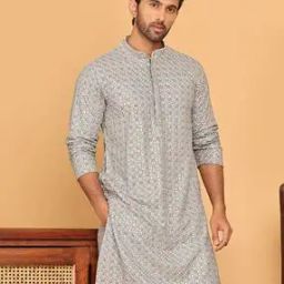 Men Embroidery Long Kurta-image-63