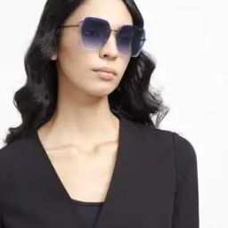 5014 Women Square Sunglasses with Metal Frame-image-20