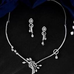 Women AD Stone  Necklace With Earrings Set-image-15