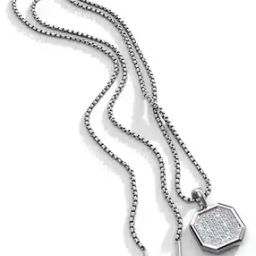 Men Silver-Plated Stone-Studded Chain-29