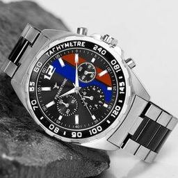 Men Analogue Watch with Metal Strap-FT-0045 BLK-image-4