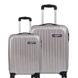 Set of 2 Men Striped Trolley Bags with Number Lock-image-74