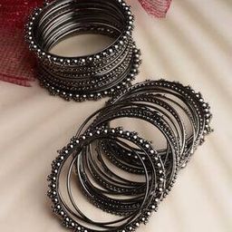 Silver-Plated Oxidised Brass Bangles-image-21