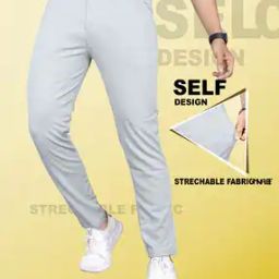 Men Relaxed Fit Flat-Front Trousers-image-43