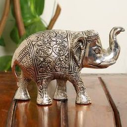 Decorative Silver-Plated Elephant Showpiece-42