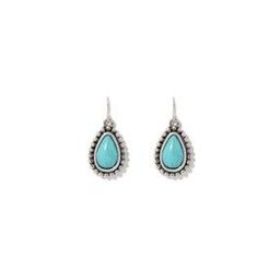 Women Stone-Studded Drop Earrings-image-2