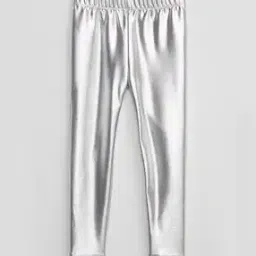 Girls Metallic High-Rise Skinny Fit Leggings-image-38
