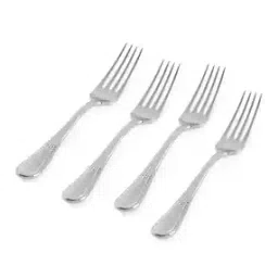 Set of 4 Silver Stainless Steel Dessert Forks-47