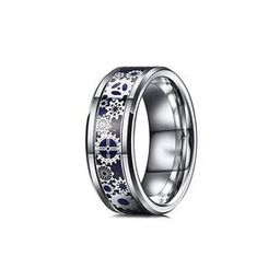 Men Silver-Plated Round Shaped Ring-image-40