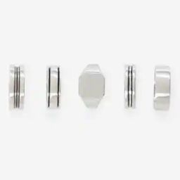 Pack of 5 Metal Rings-47
