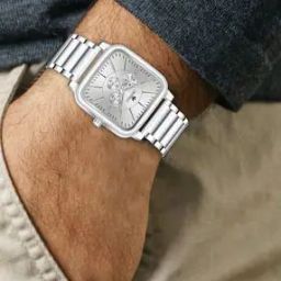 Men Analogue Watch with Deployant Clasp-image-0
