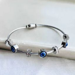 Women Evil Eye Slip-On Bracelet-image-17