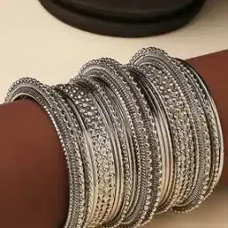 BBA6-Set of 26 Silver-Plated Bangles-image-28