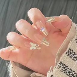 Women Set Of 24 Artificial Reusable Nails-12
