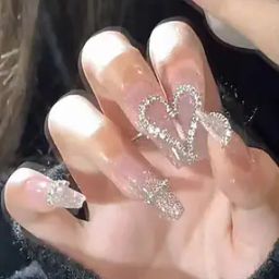 Women Set Of 24 Artificial Reusable Nails-28
