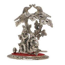 Radha Krishna Tree God Idol with Velvet Box, Carry Bag & Customizable Tag-19