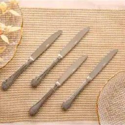 Set of 4 Silver-Plated Stainless Steel Knives-image-24