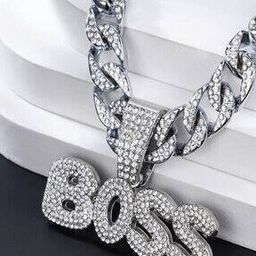 Silver-Plated Stone-Studded Chain-26