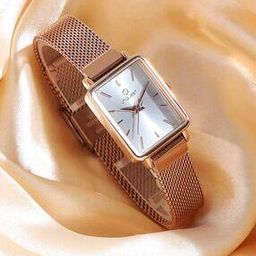 Silver Dial Analogue Fashion Watch with Mesh Strap For Women-image-19