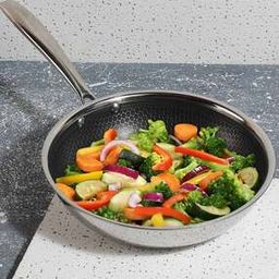 Geometric Pattern Stainless Steel Frypan-image-15