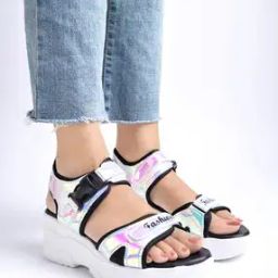 Tie & Dye Sports Sandals with Velcro Fastening-20