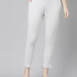 Ankle-Length Flat-Front Pants-image-4