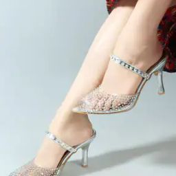 Women Embellished Slingback Stilettos-image-1