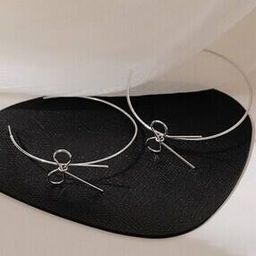 Silver-Plated Hoop Earrings-1