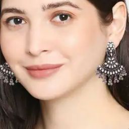 oomph EVA38-Oxidized Drop Earrings with Beaded-picture-47