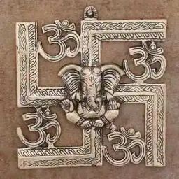 Lord Ganesha on Om Swastik Wall Hanging-picture-26