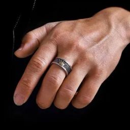 Silver-Plated Band Ring-17