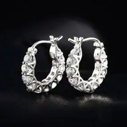 Silver-Plated Hoop Earrings-image-51
