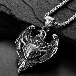 Men Silver-Plated Chain with Pendant -image-9