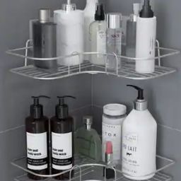 Set of 2 Stainless Steel Bathroom Organiser-53