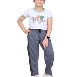  Girls Cotton High Rise Track Pants-image-73