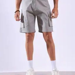 Men Mid-Rise Regular Fit Cargo Shorts-image-48