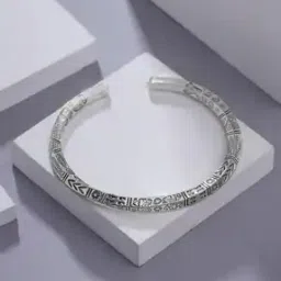 Men Stainless Steel Open Kada Bracelet-20