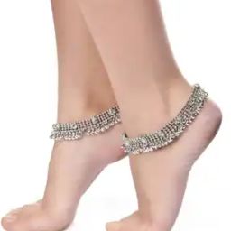 Set of 2 Silver-Plated Charm Anklets-image-50