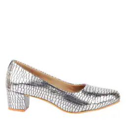 Metallic Chunky Heeled Pumps-image-75