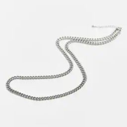 Men Silver-Plated Curb Linked Chain-11