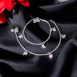 Women Sliver-Plated Beaded Anklets-image-33