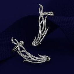 CZ with Rhodium Plated Trending Stud Earrings - FJE4136-image-43