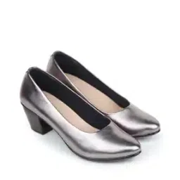 Chunky Heeled Slip-On Shoes-picture-15